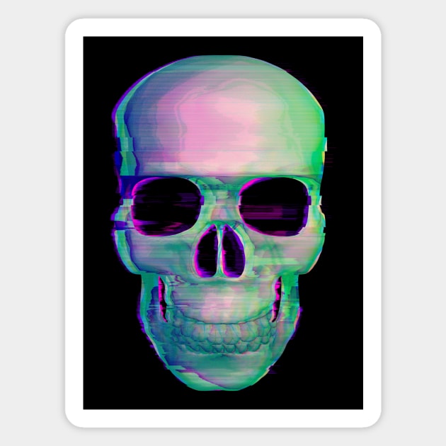 Digital Skull Magnet by Drop23